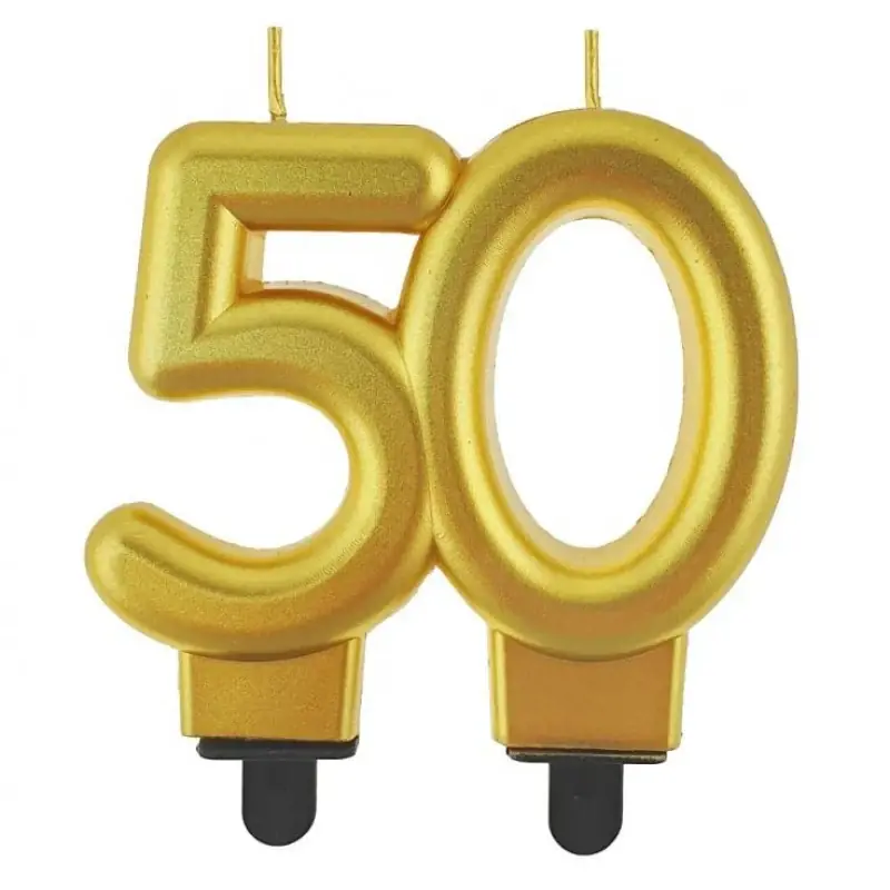 Høj kvalitet | Guld kagelys - 50 år.